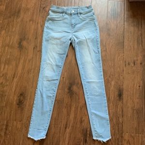 Girls Old Navy Ballerina Skinny Jeans Size 14 Raw Hem